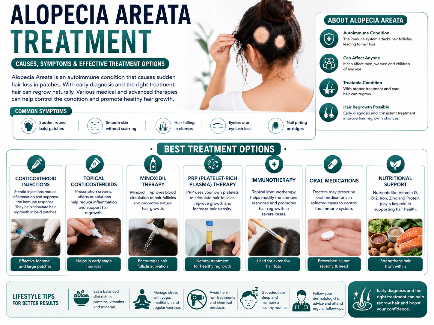 Alopecia Areata Treatment: Causes, Symptoms, Diagnosis & Best Treatment Options